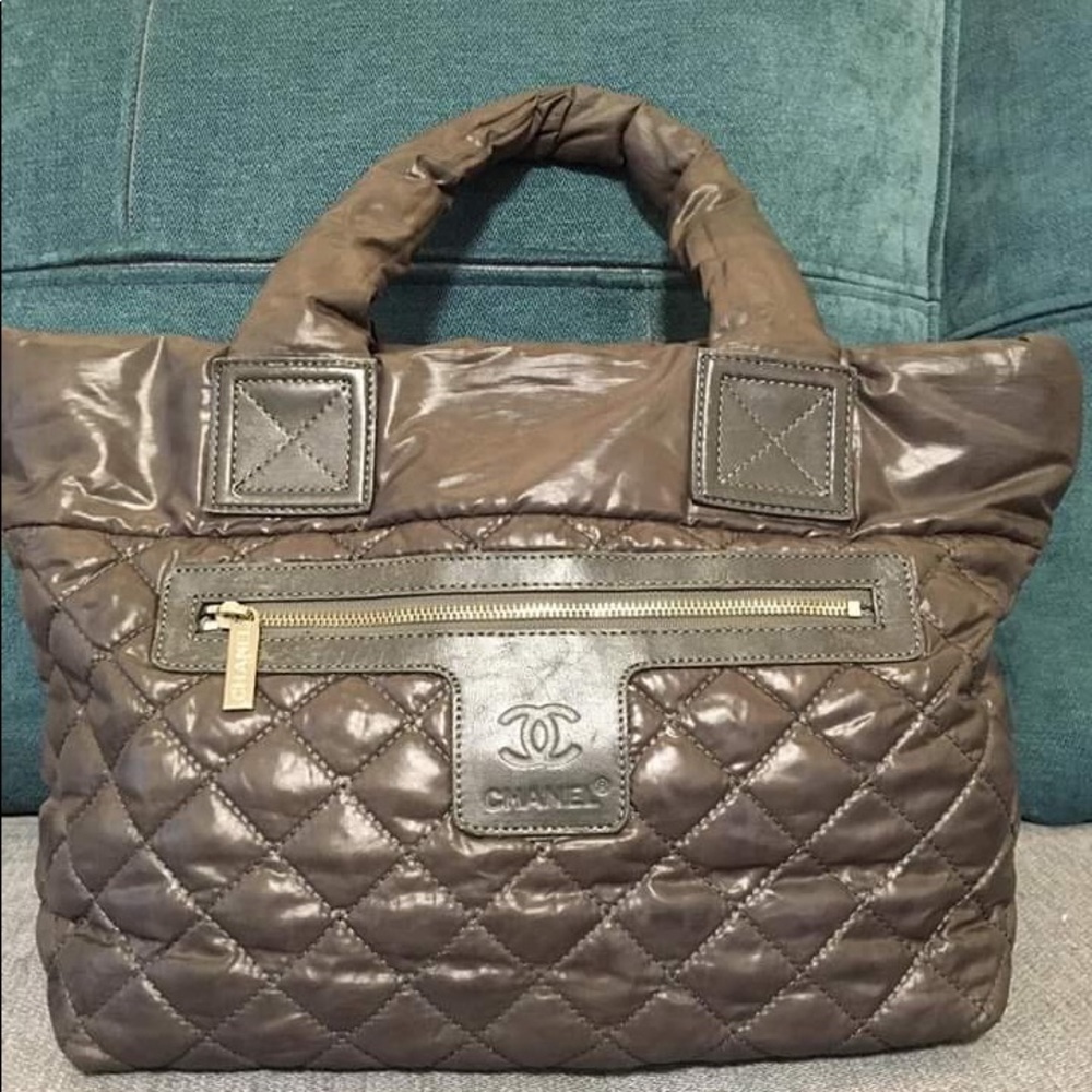 Coco cocoon Chanel grey nylon bag